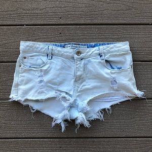 Distressed Cut Off Jean Shorts